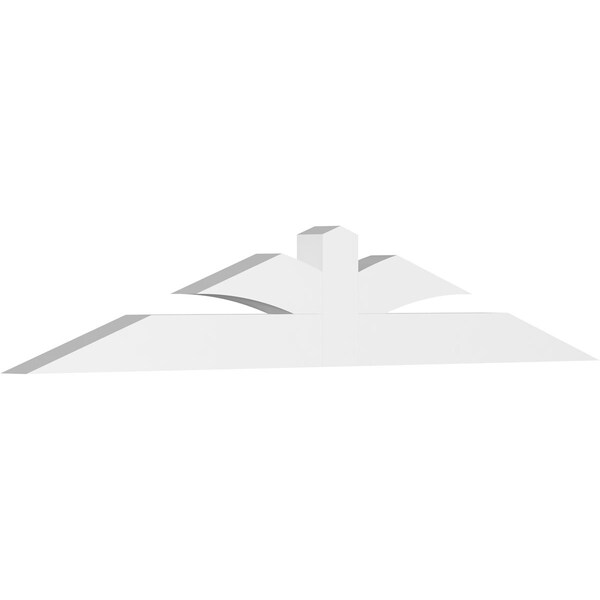 Ekena Millwork Richland Architectural Grade PVC Gable Bracket, 96"W x 16"H x 4"D x 6"F, 4/12 Pitch GBP096X16X0406RIC00 - main
